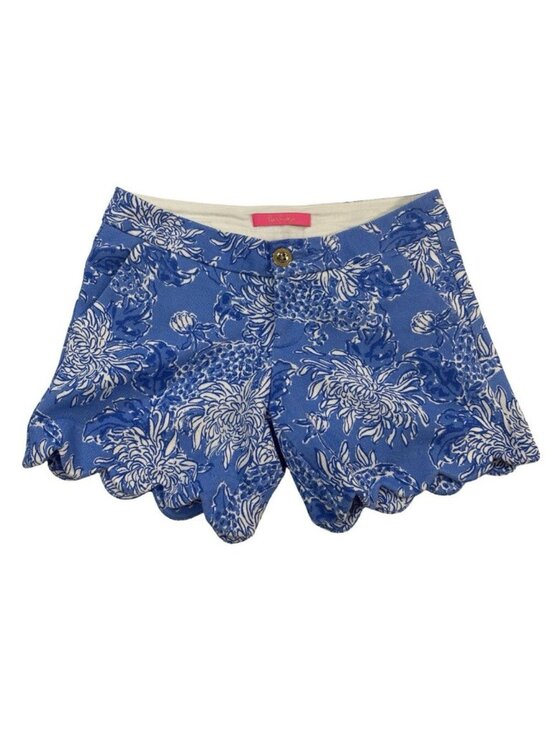 Lilly Pulitzer Pants - Lilly Pulitzer Buttercup Knit Short Boca Blue Croc And Lock It Size 00